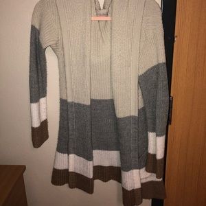Large Multicolored striped cardigan
